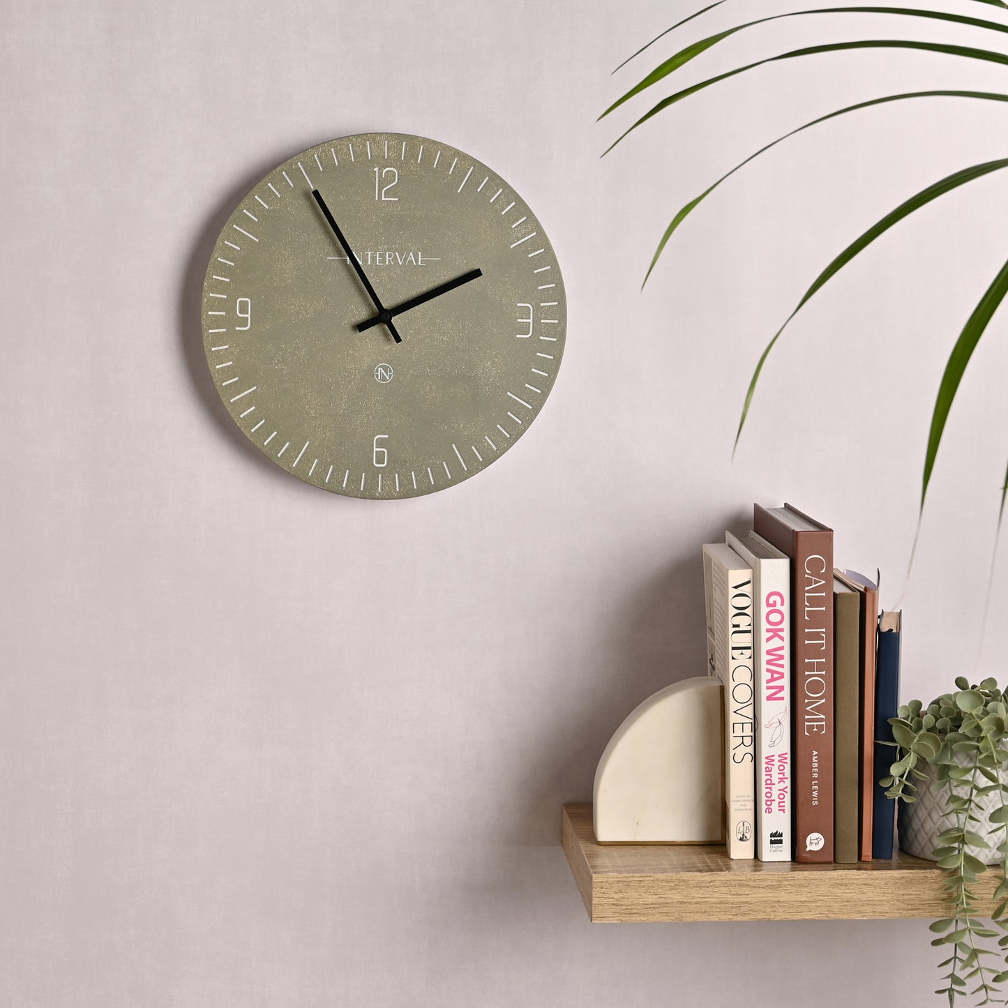 Interval Resin Pewter Wall Clock