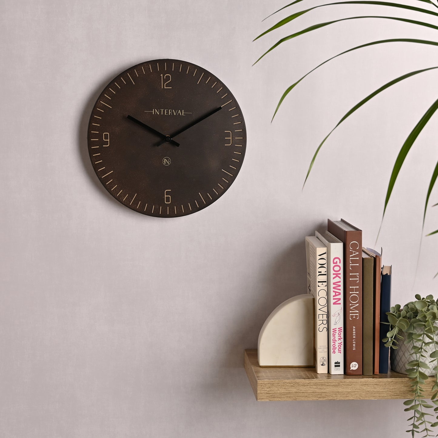 Interval Resin Umber Wall Clock