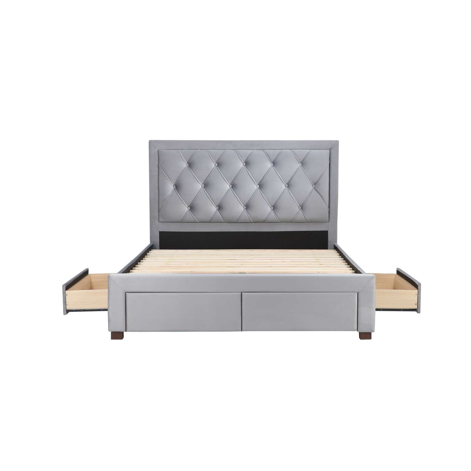 Woodbury grey velvet deals bed