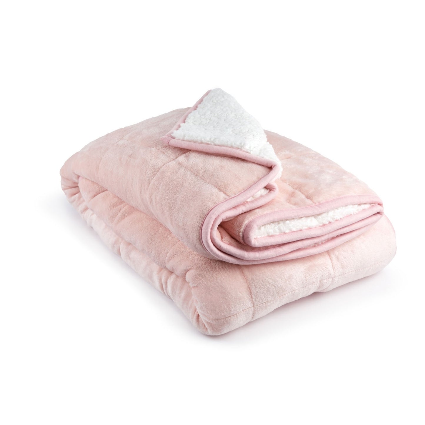 Sherpa Fleece Blush Pink Weighted Blanket
