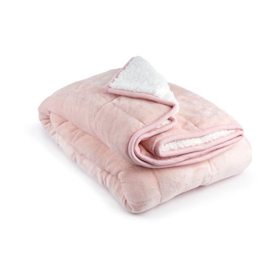 Sherpa Fleece Blush Pink Weighted Blanket