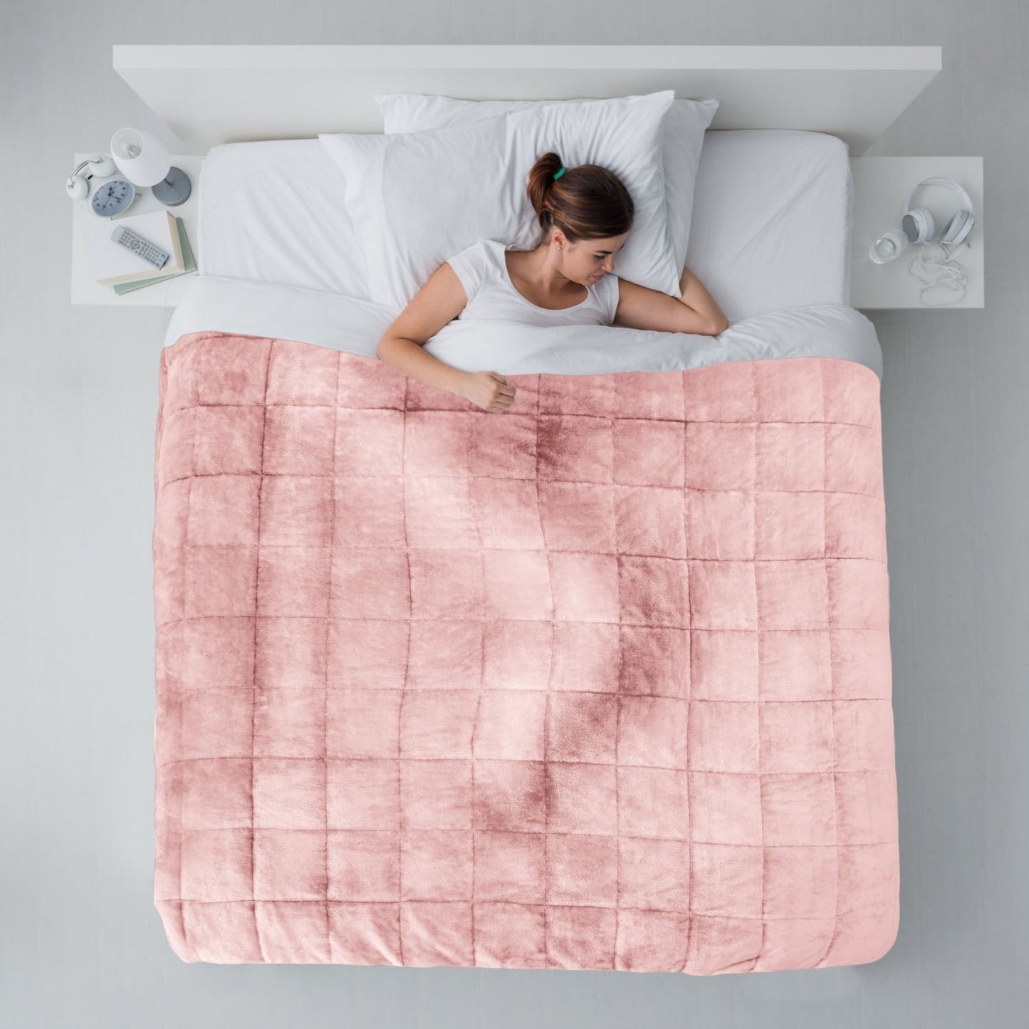 Sherpa Fleece Blush Pink Weighted Blanket