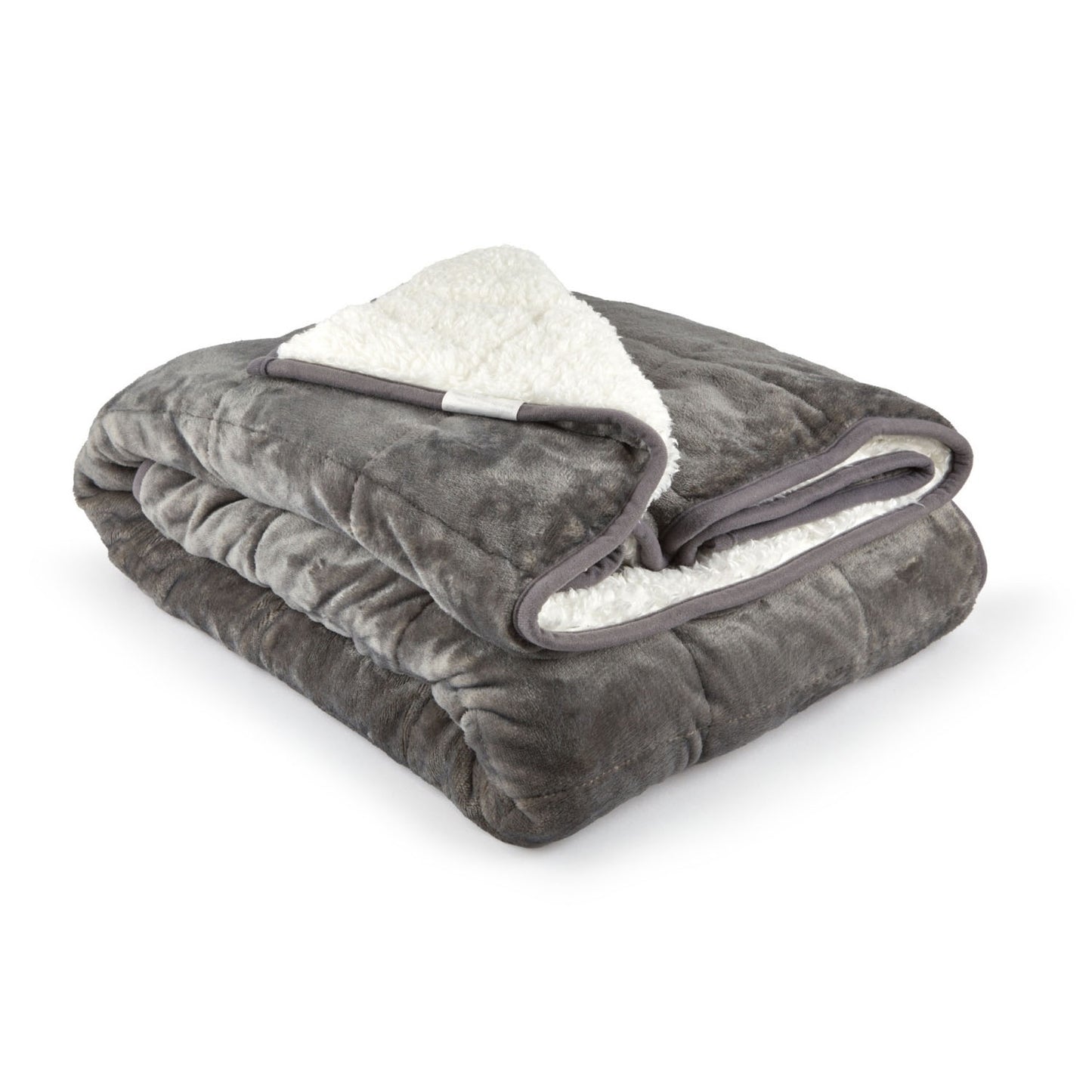 Sherpa Fleece Grey Weighted Blanket