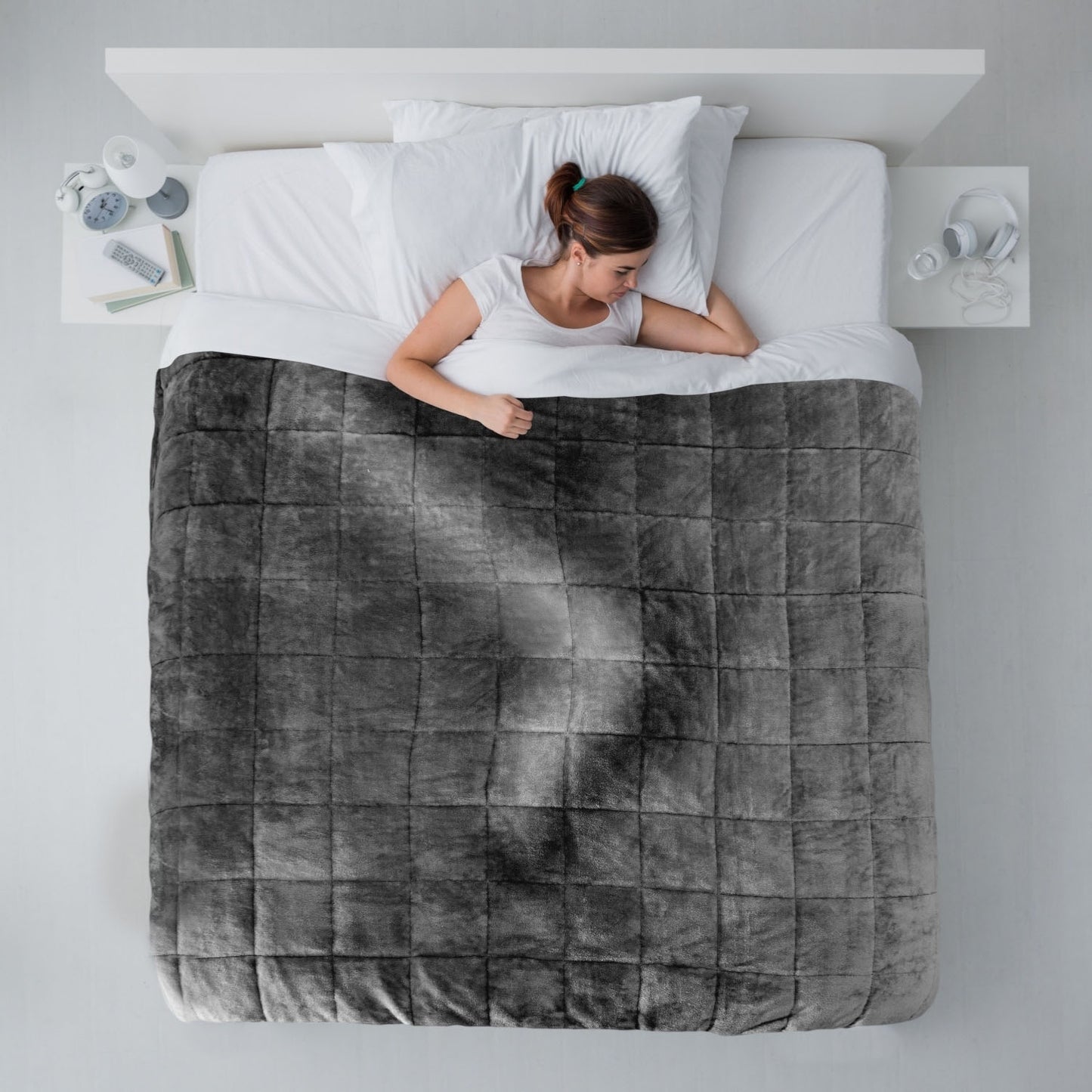 Sherpa Fleece Grey Weighted Blanket