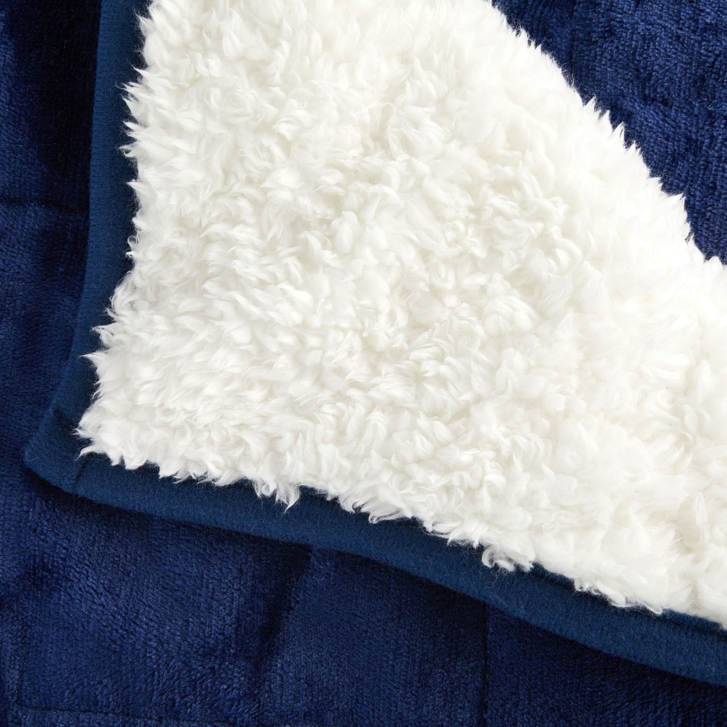 Sherpa Fleece Navy Weighted Blanket