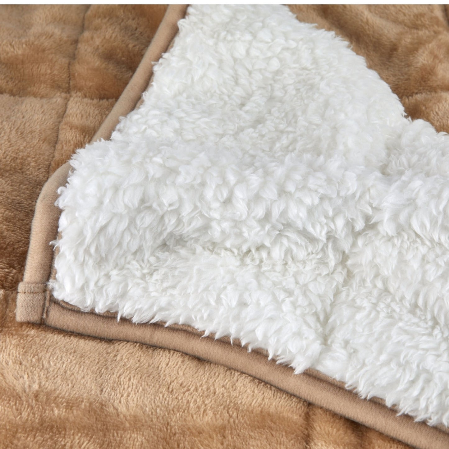 Sherpa Fleece Taupe Weighted Blanket