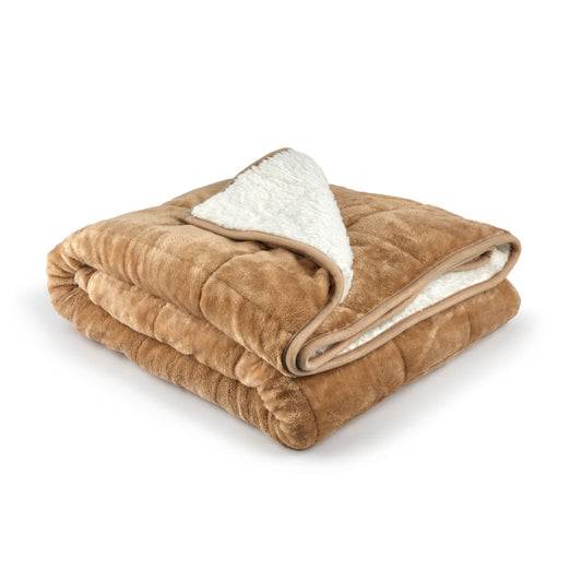 Sherpa Fleece Taupe Weighted Blanket