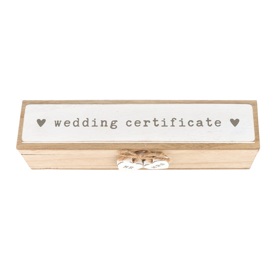 Love Story Wedding Certificate Holder