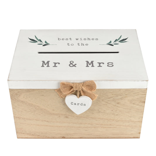 Love Story Wedding Card Box - Best Wishes To The Mr and Mrs