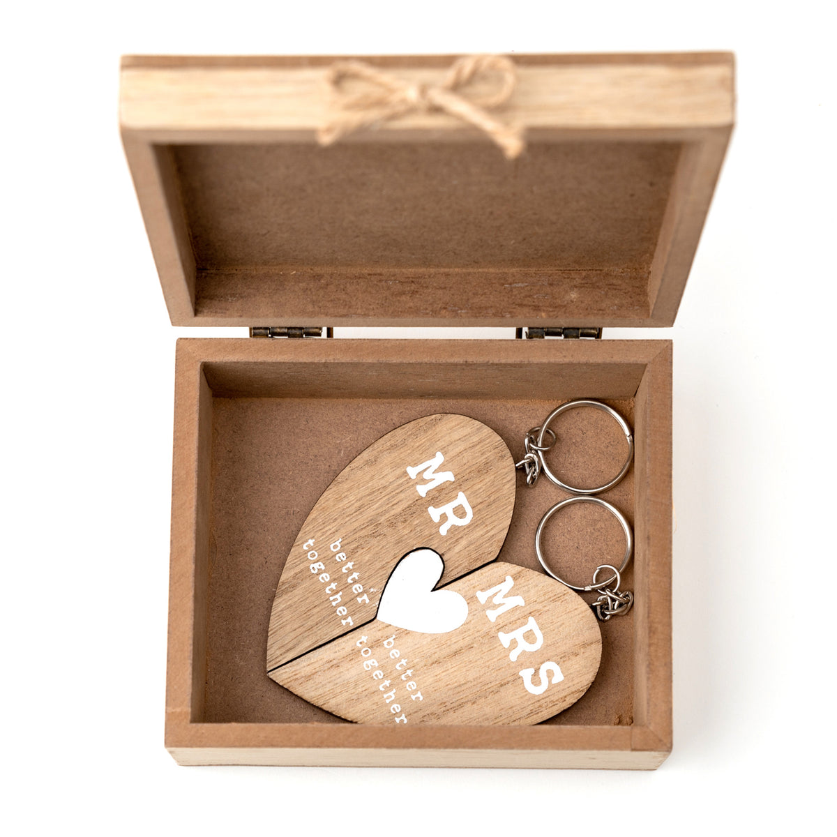 Mr Mrs Pair Keyrings Box