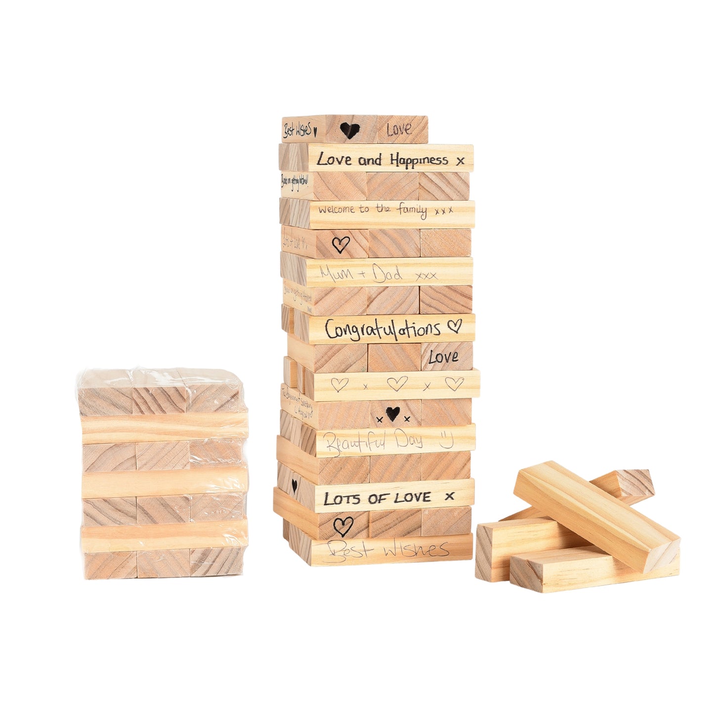 Wooden Blocks Wedding Guest Book