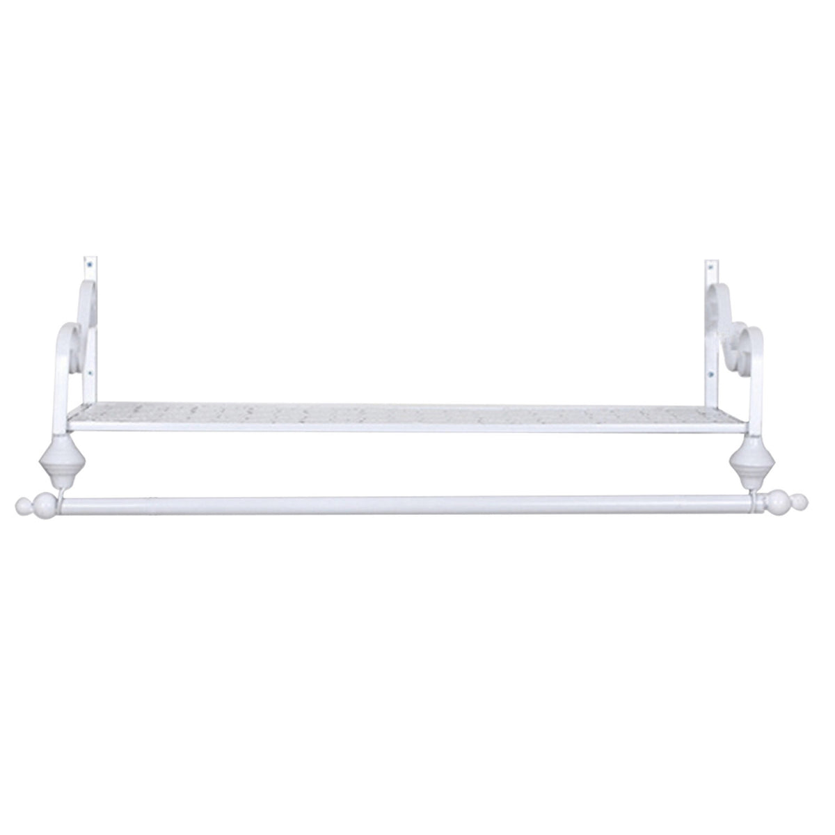 White Wall Mounted Metal Clothes Rack
