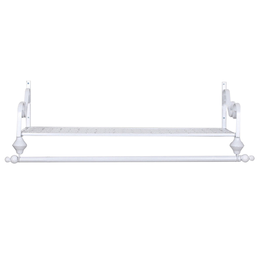 White Wall Mounted Metal Clothes Rack