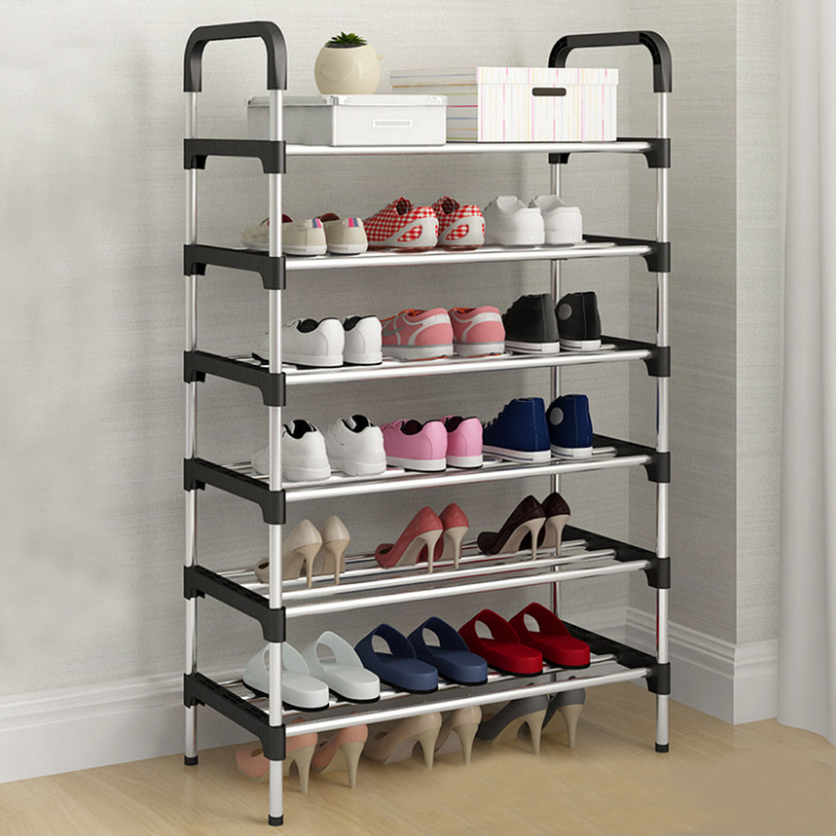 6 Tier Stackable Shoe Organiser