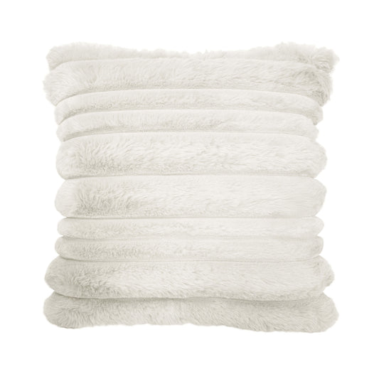 Alaska Ivory Faux Fur Cushion (43cm x 43cm)