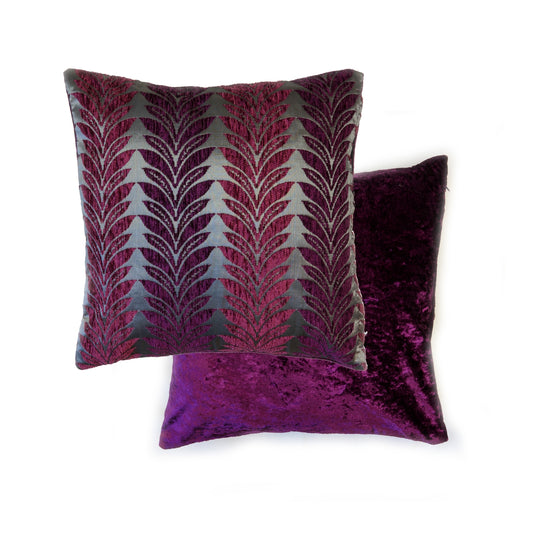 Willow Plum Chenille Cushion Cover Pair