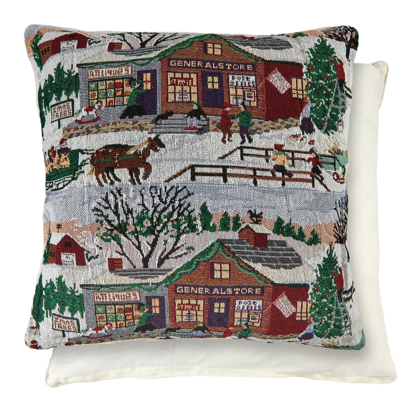 Winter Tapestry Christmas Cushion Cover (Pair)