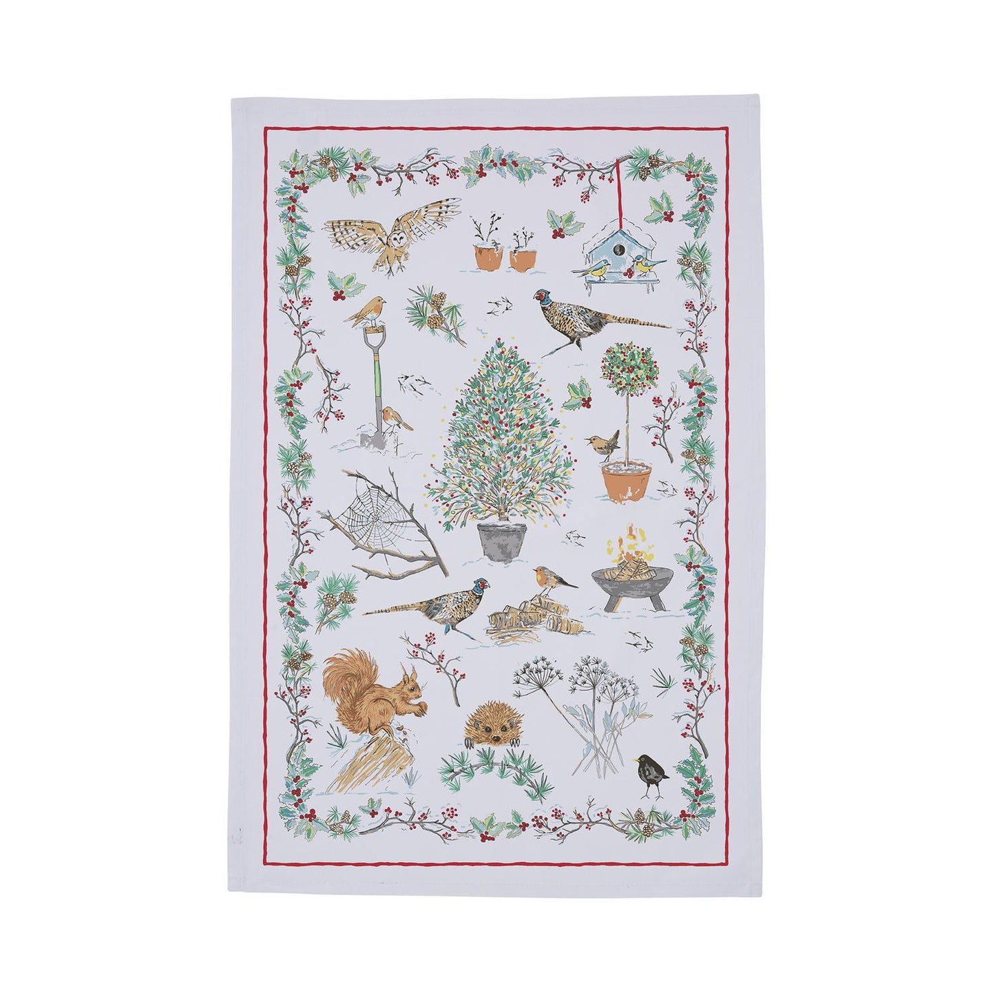 Winter Garden Cotton Tea Towel