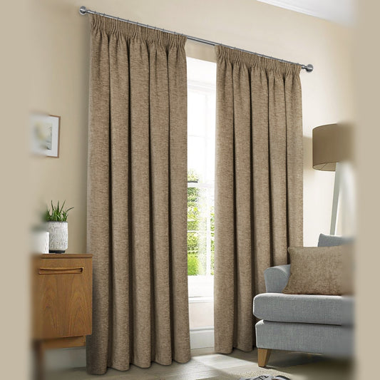 Washington Earth Thermal Pencil Pleat Curtains