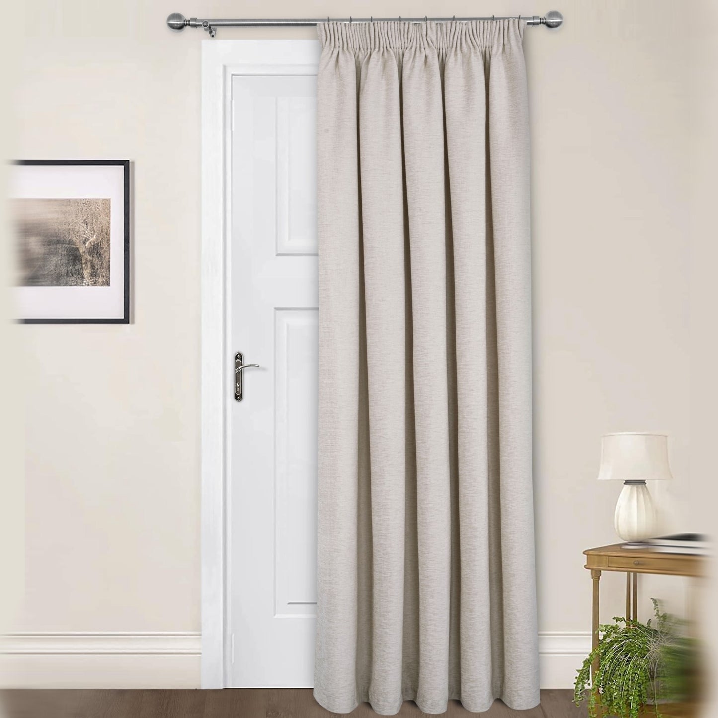 Washington Natural Thermal Pencil Pleat Door Curtain