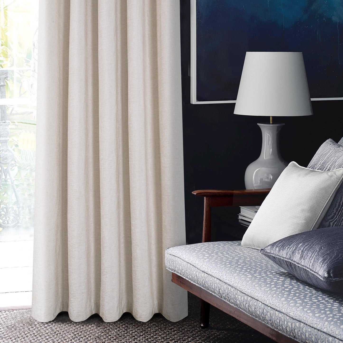 Washington Natural Thermal Pencil Pleat Curtains