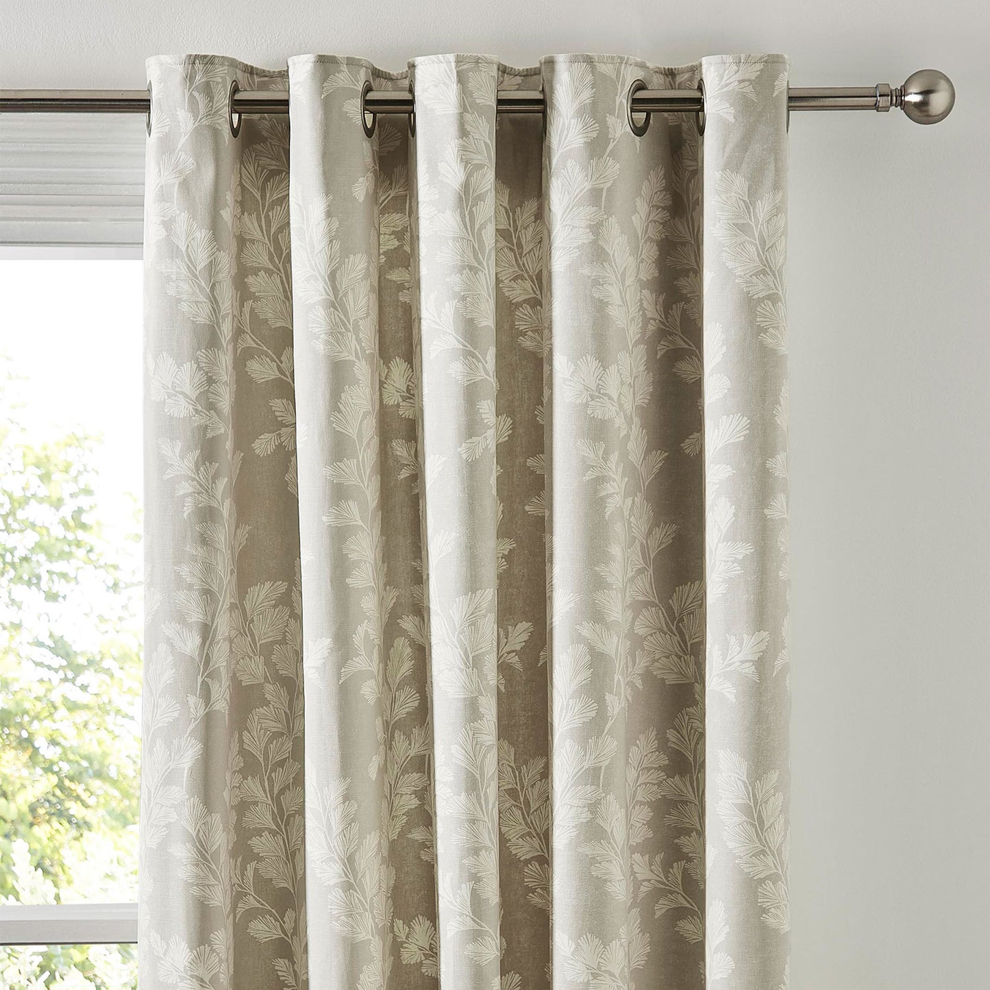 Laura Ashley Waxham Dove Grey Eyelet Curtain