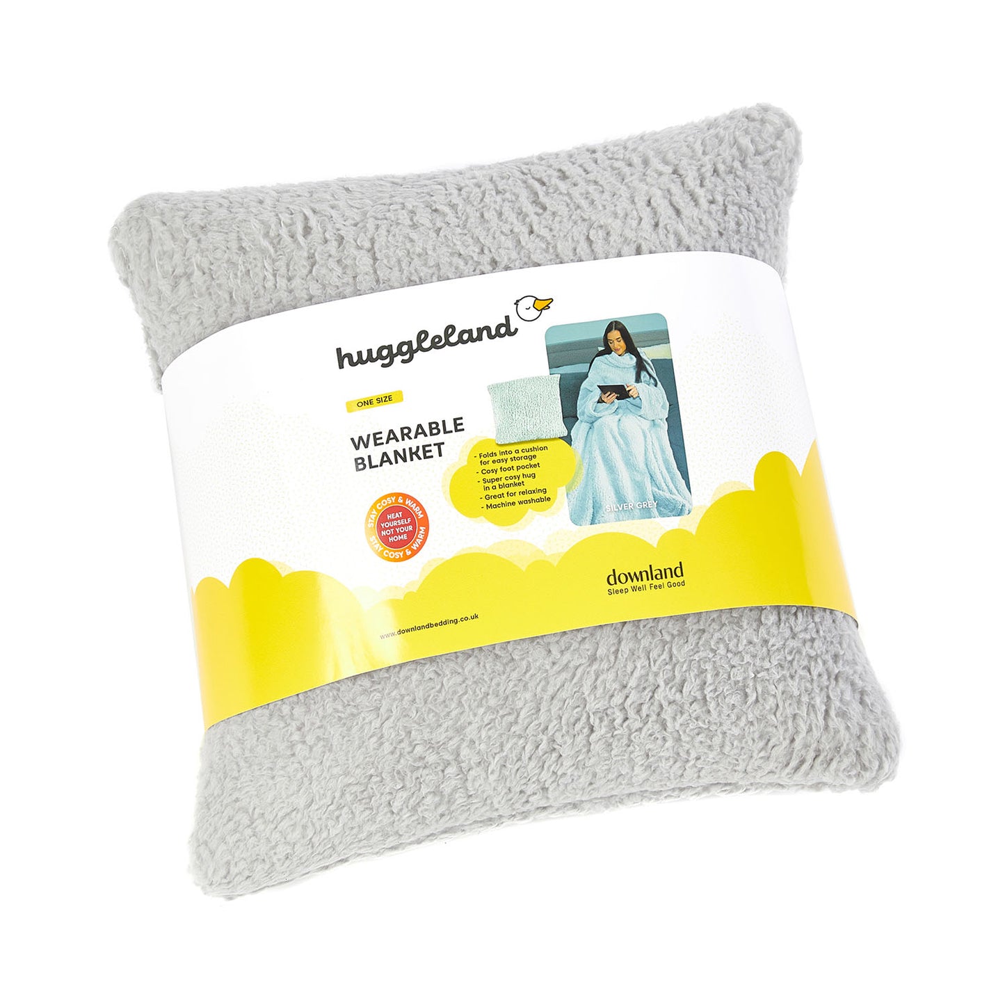 Teddy Fleece Grey Relaxing Wearable Blanket