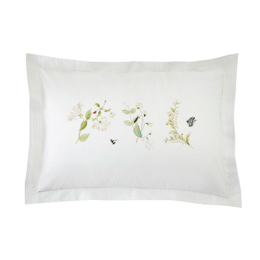 Sophie Allport Wild Floral Green 200TC Cotton Oxford Pillowcase Pair