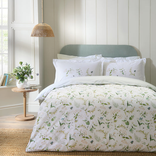 Sophie Allport Wild Floral Green 200TC Cotton Duvet Set
