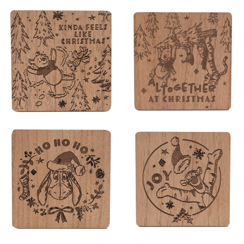 Disney Winnie the Pooh Christmas Coasters (Set of 4)