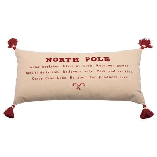 North Pole Rectangular Tassel Cushion