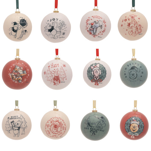 Disney Winnie the Pooh Set of 12 Baubles