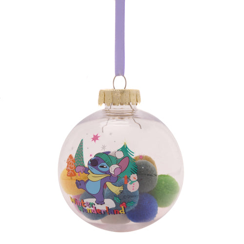 Disney Stitch Set of 7 Baubles with Pom Poms