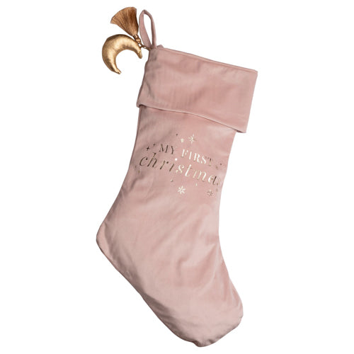 Bambino Baby's 1st Christmas Large Pink Stocking