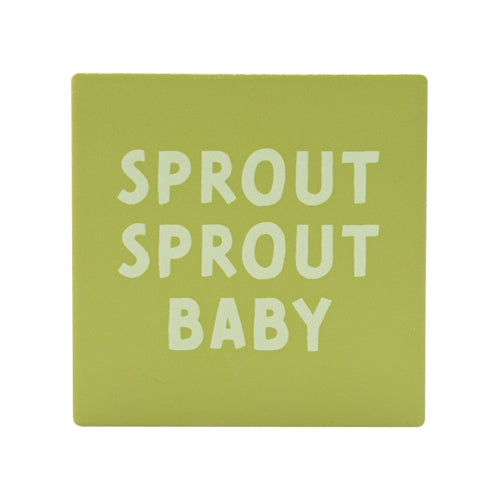 Sprout Sprout Baby Ceramic Christmas Coaster