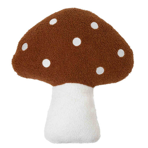 Fabric Mushroom Brown Shaped Cushion