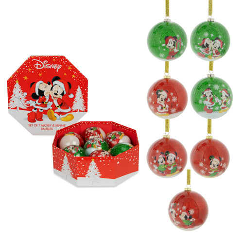 Disney Mickey & Minnie Baubles (Set of 7)