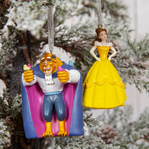 Disney Beauty & The Beast Set of 2 Hanging Decorations