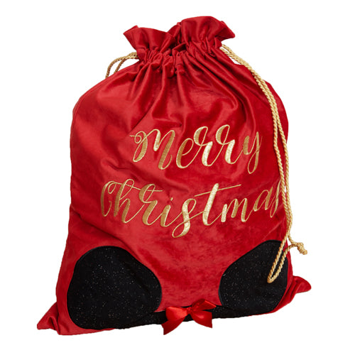 Disney Minnie Mouse Merry Christmas Velvet Gift Sack