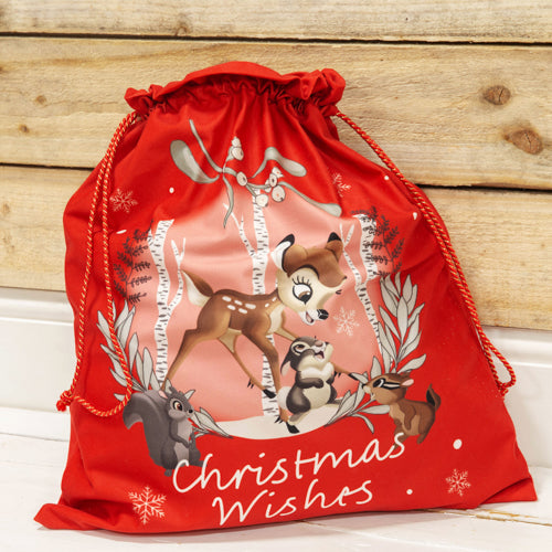 Disney Bambi Christmas Wishes Velour Present Sack