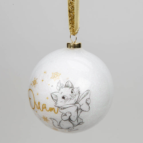 Disney Classic Collectables Set of 15 White Glitter Baubles