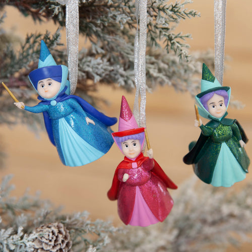 Disney Fairy Godmother Set of 3 Hanging Ornaments