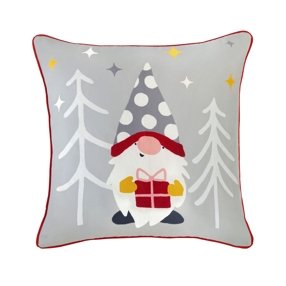 Green Hat Gonk Printed Canvas Cushion (43cm x 43cm)