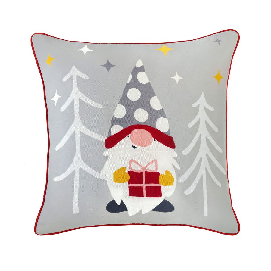 Green Hat Gonk Printed Canvas Cushion (43cm x 43cm)