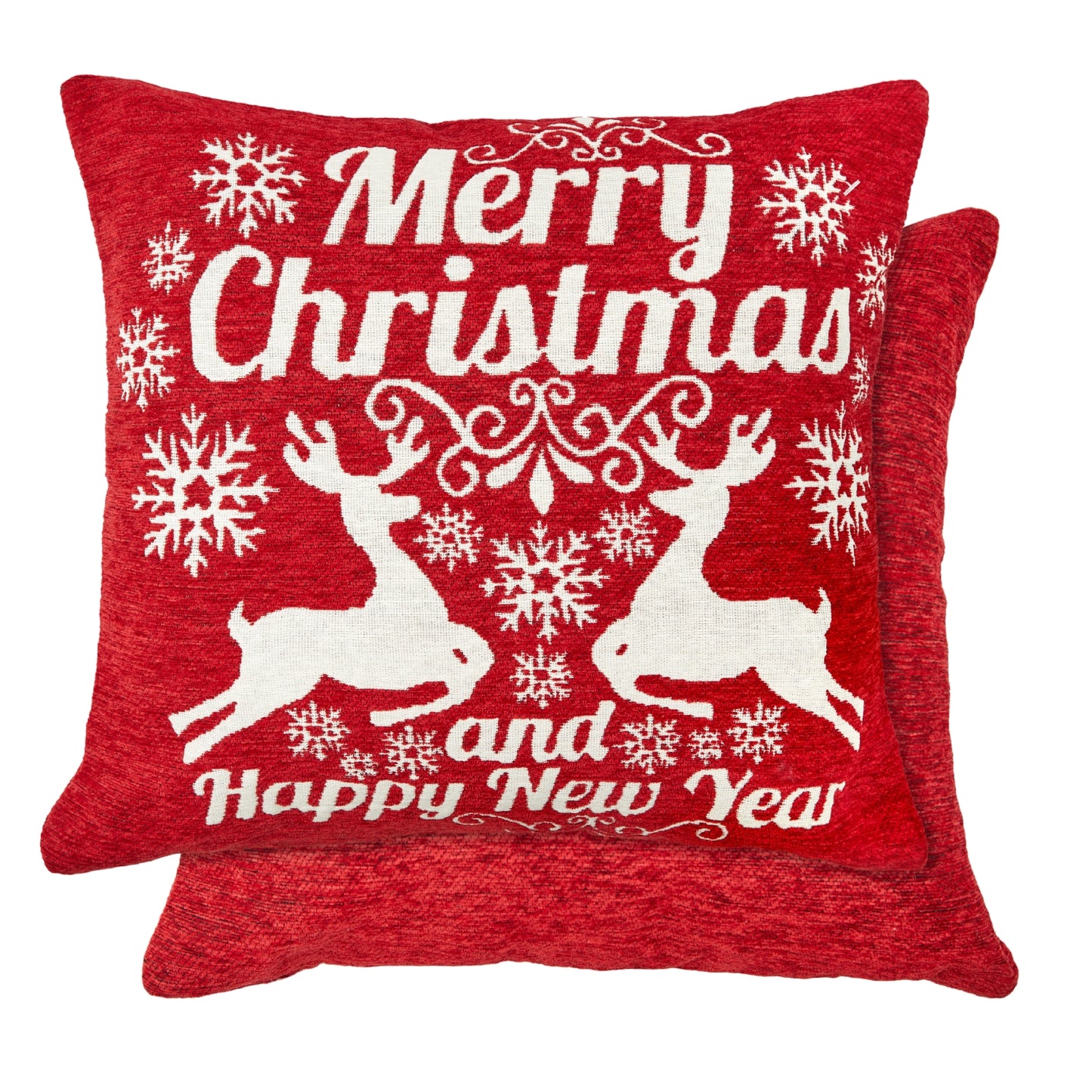 Reindeer Christmas Tapestry Cushion Cover Pair