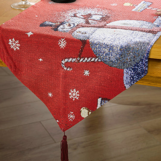 Snowman Tapestry Table Runner