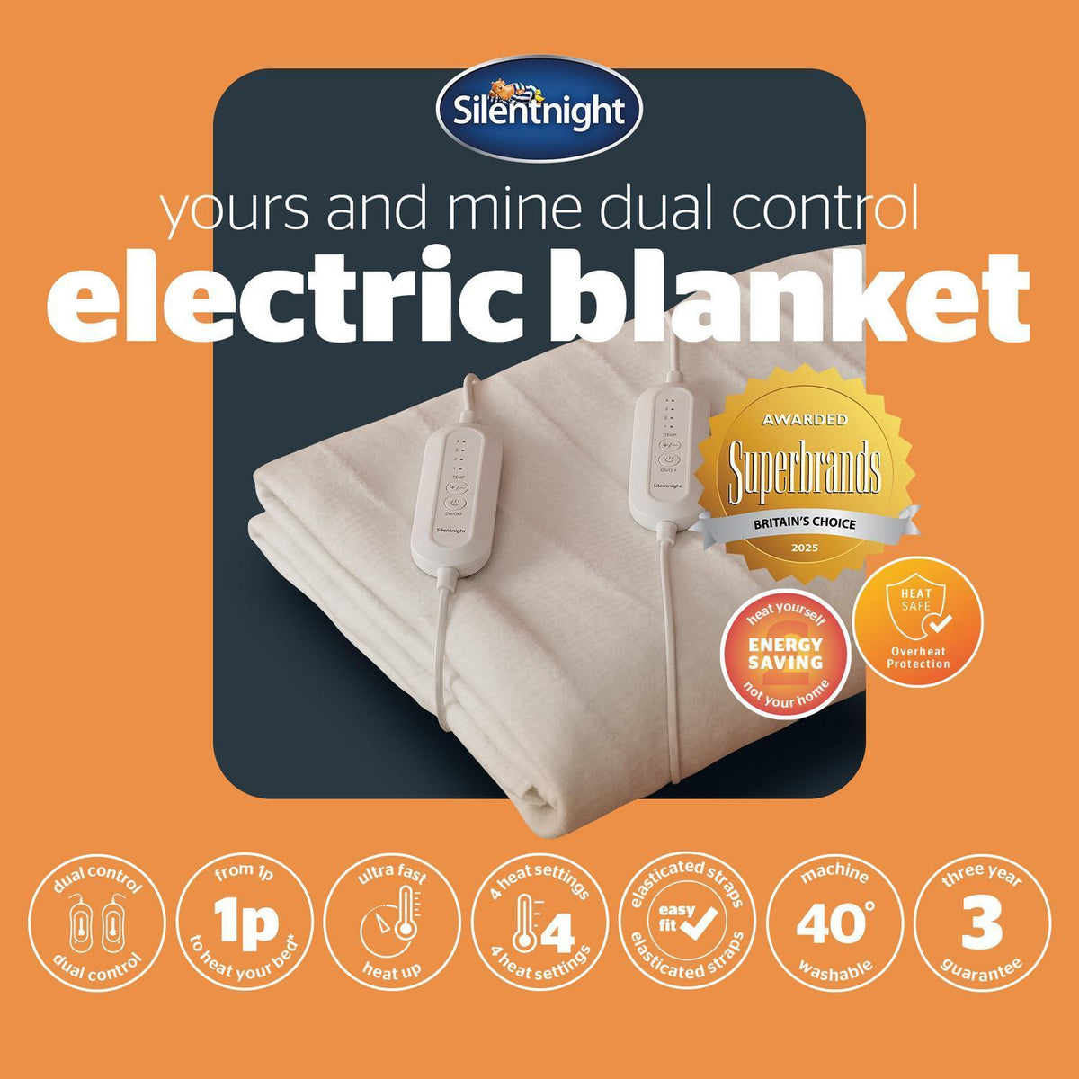 Silentnight Yours and Mine Dual Control Electric Blanket