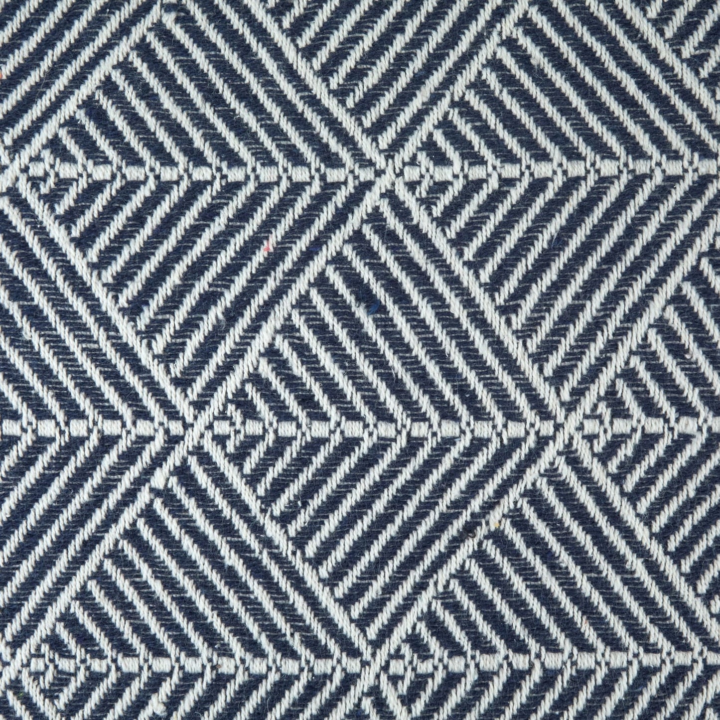 Zahra Navy Scandi Woven Recycled Cotton Throw