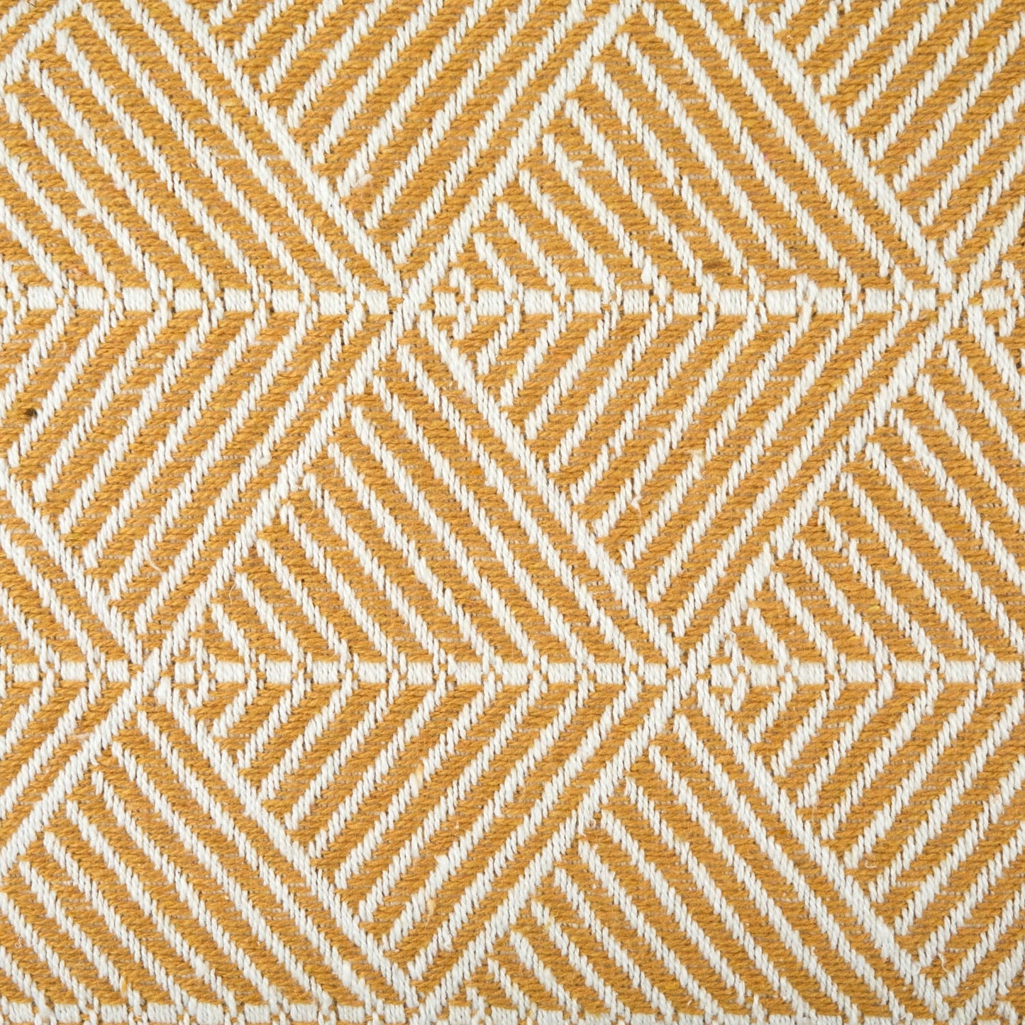 Zahra Ochre Scandi Woven Recycled Cotton Throw