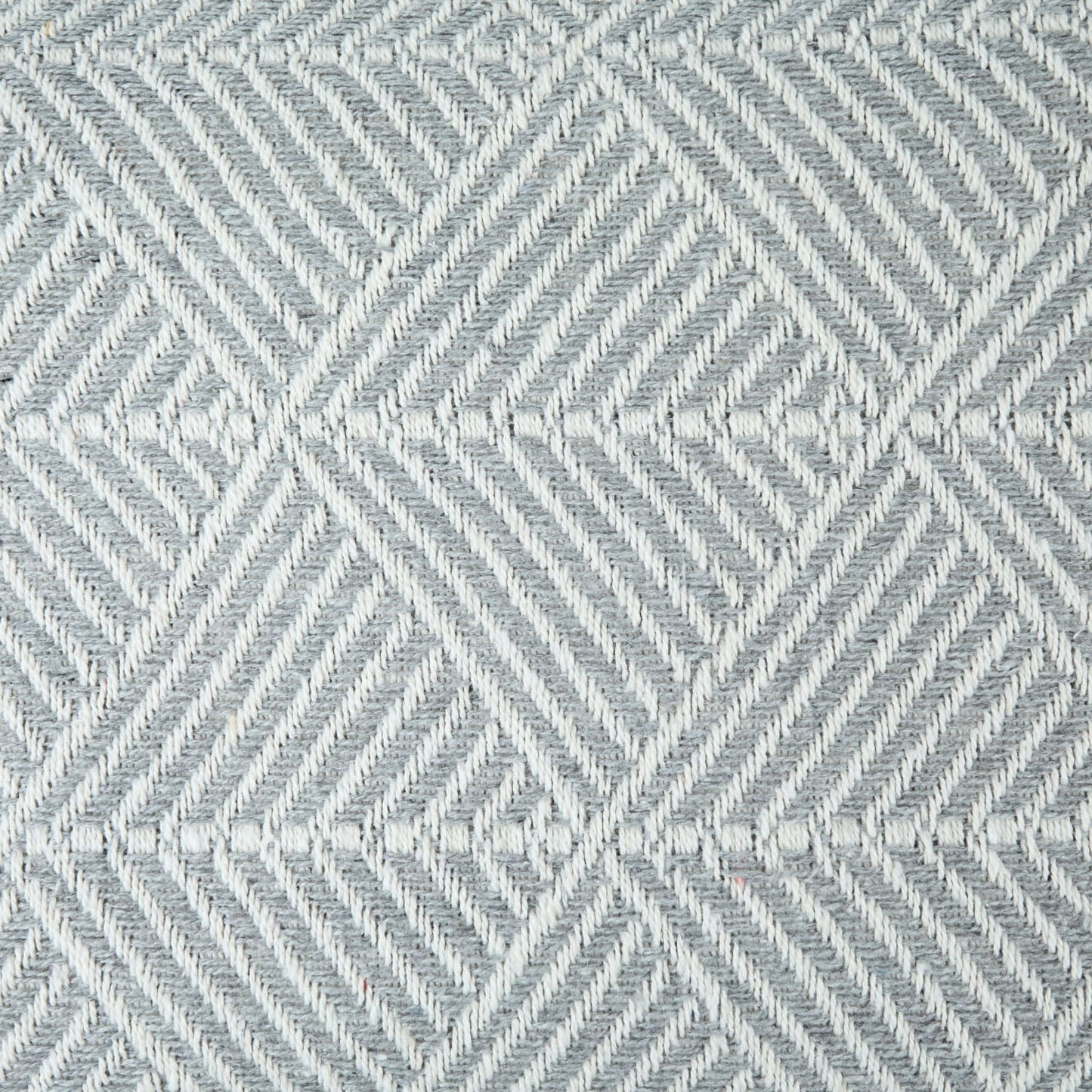 Zahra Silver Scandi Woven Recycled Cotton Throw